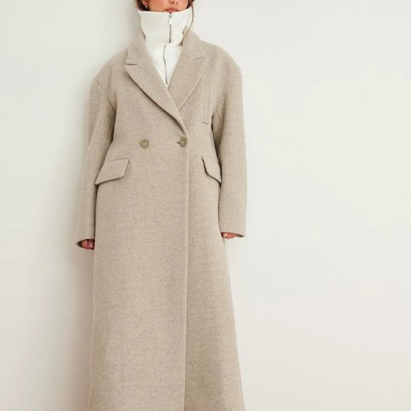 NA-KD Oversized Wool Blend Coat - Picture 2 of 9